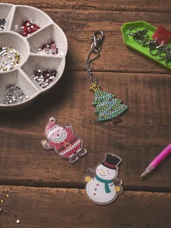 Discount DIY-julenøkkelringer Med Diamantkunst Diy-Sett