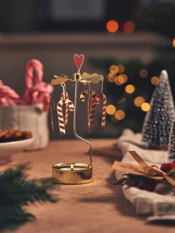 Best Englespill Med Polkagriser Julepynt|Lysestaker