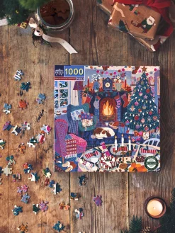 Clearance English Cottage Christmas-puslespill 1000 Brikker Julepynt|Puslespill Og Spill