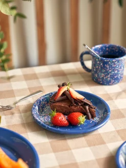 Online Flow Fest-tallerken Ø17,5 Cm – Blå Servise