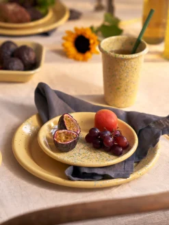 Flow Fest-tallerken Ø17,5 Cm – gul Servise