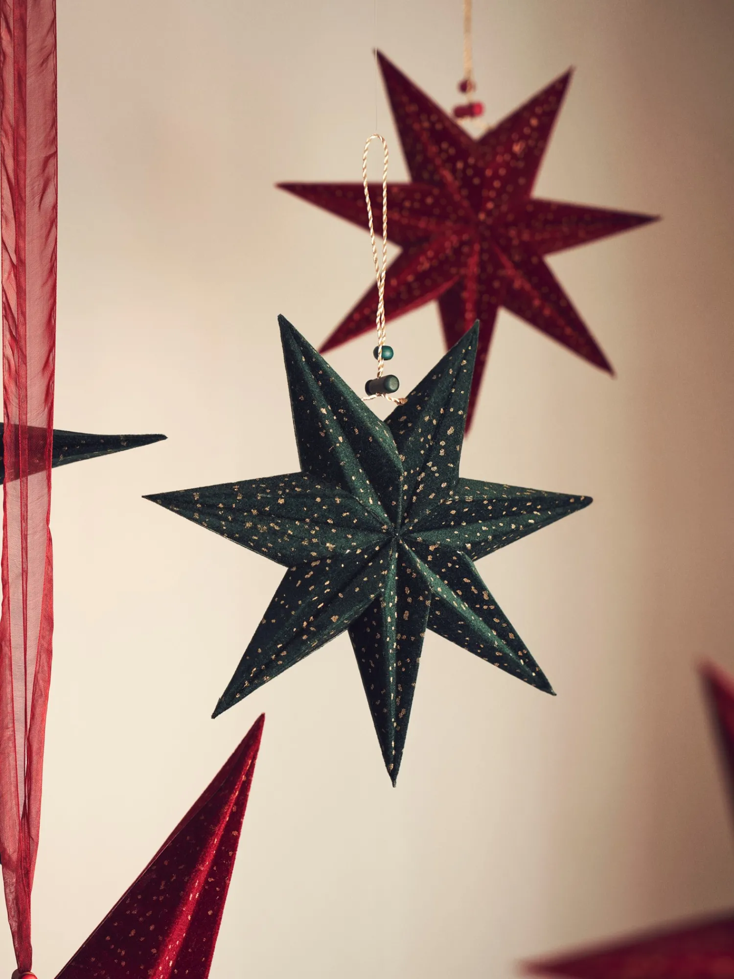 Online Fløyelsstjerne Ø20 Cm Julepynt|Dekorasjon