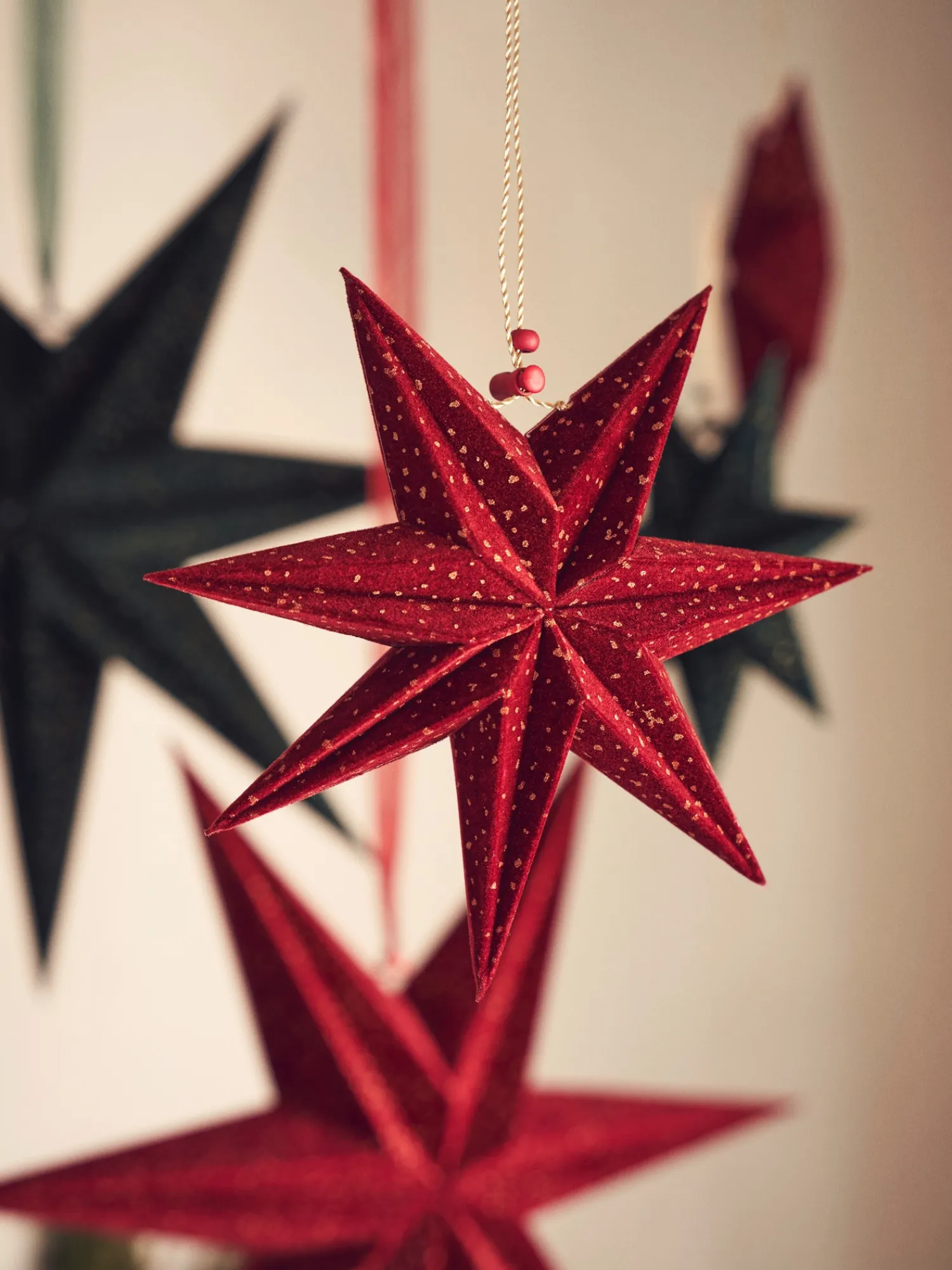 Online Fløyelsstjerne Ø20 Cm Julepynt|Dekorasjon