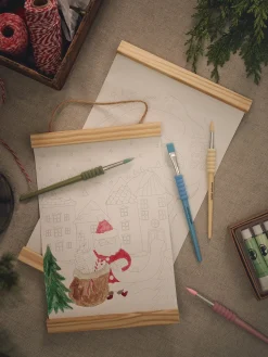 Clearance Forhåndstrykt Lerret Med Ramme 20 X 30 Cm Lerreter