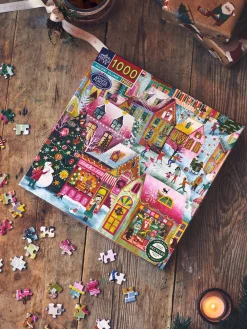 Online Holiday Village-puslespill 1000 Brikker Julepynt|Puslespill Og Spill