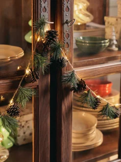 Outlet Kunstig Grangirlander Med LED Julepynt|Lamper