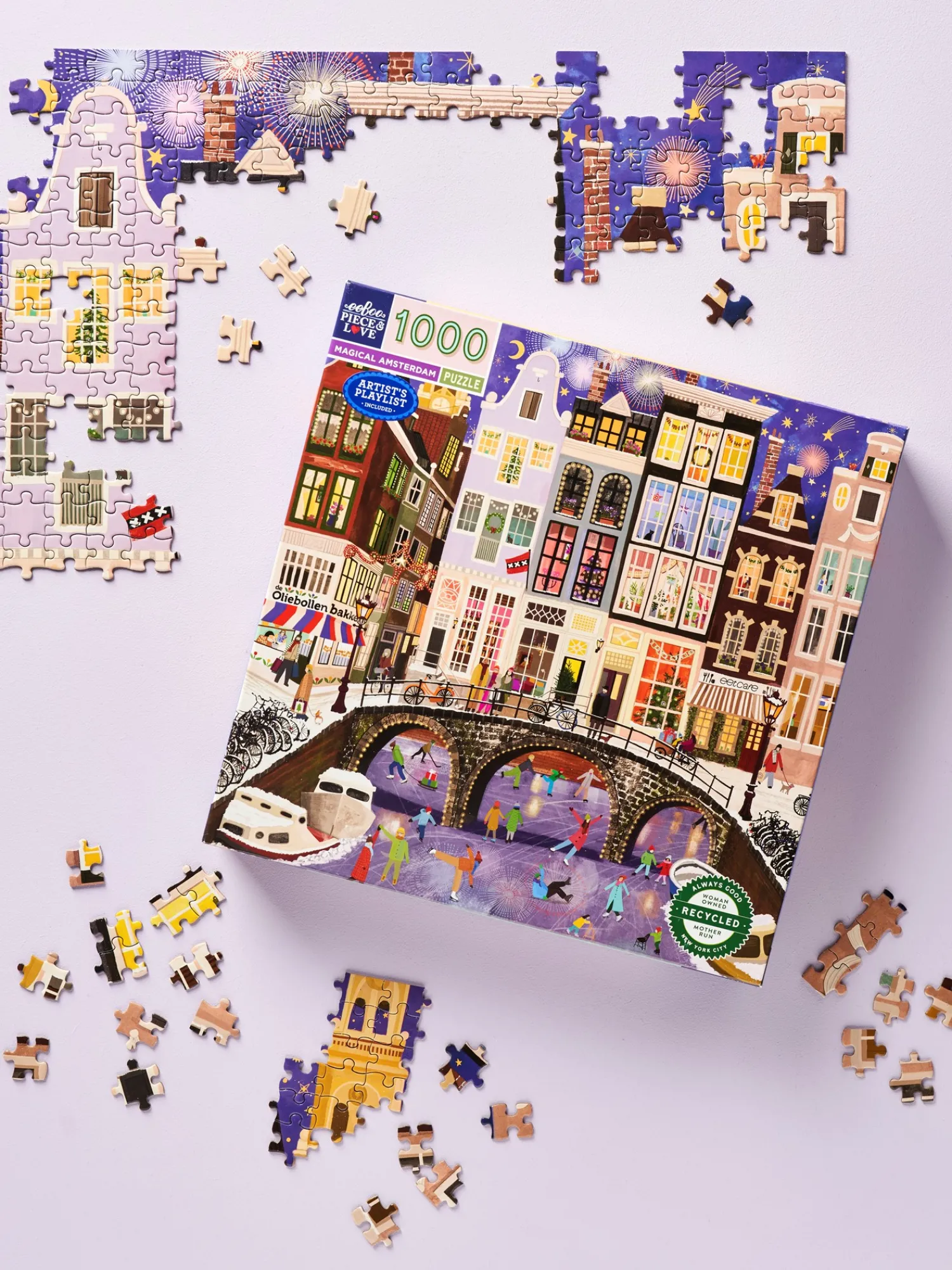 Outlet Magical Amsterdam-puslespill Med 1000 Brikker Puslespill Og Spill