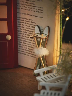 New Miniatyrskisett Julepynt|Nissedør Og Tilbehør