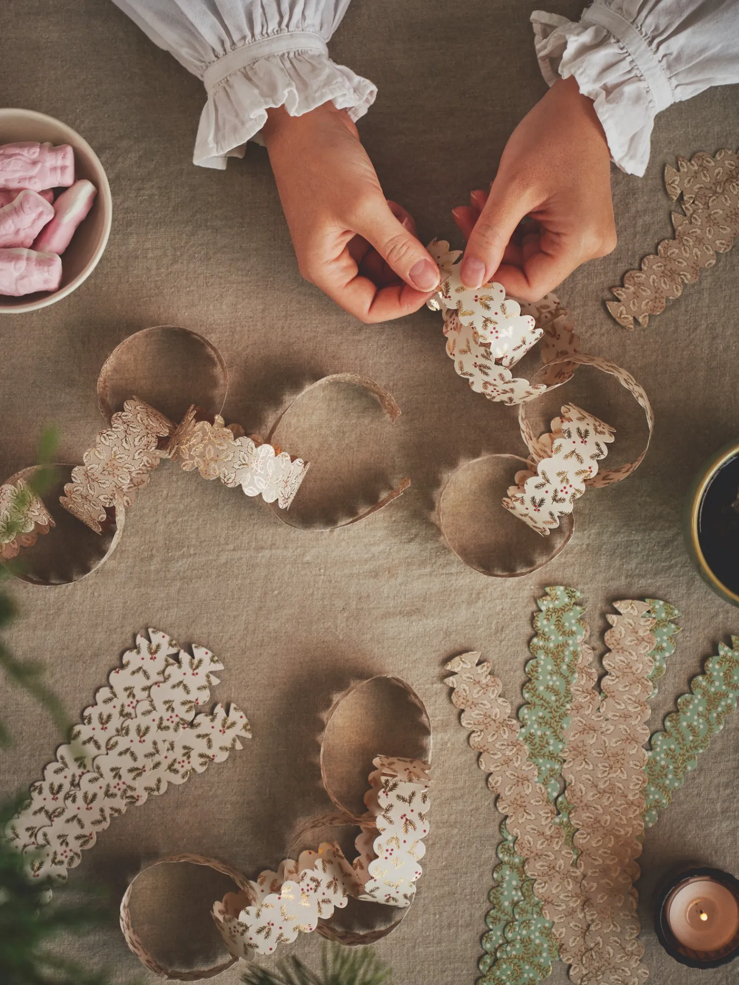 Sale Papirgirlanderstrimler Julepynt|Dekorasjon