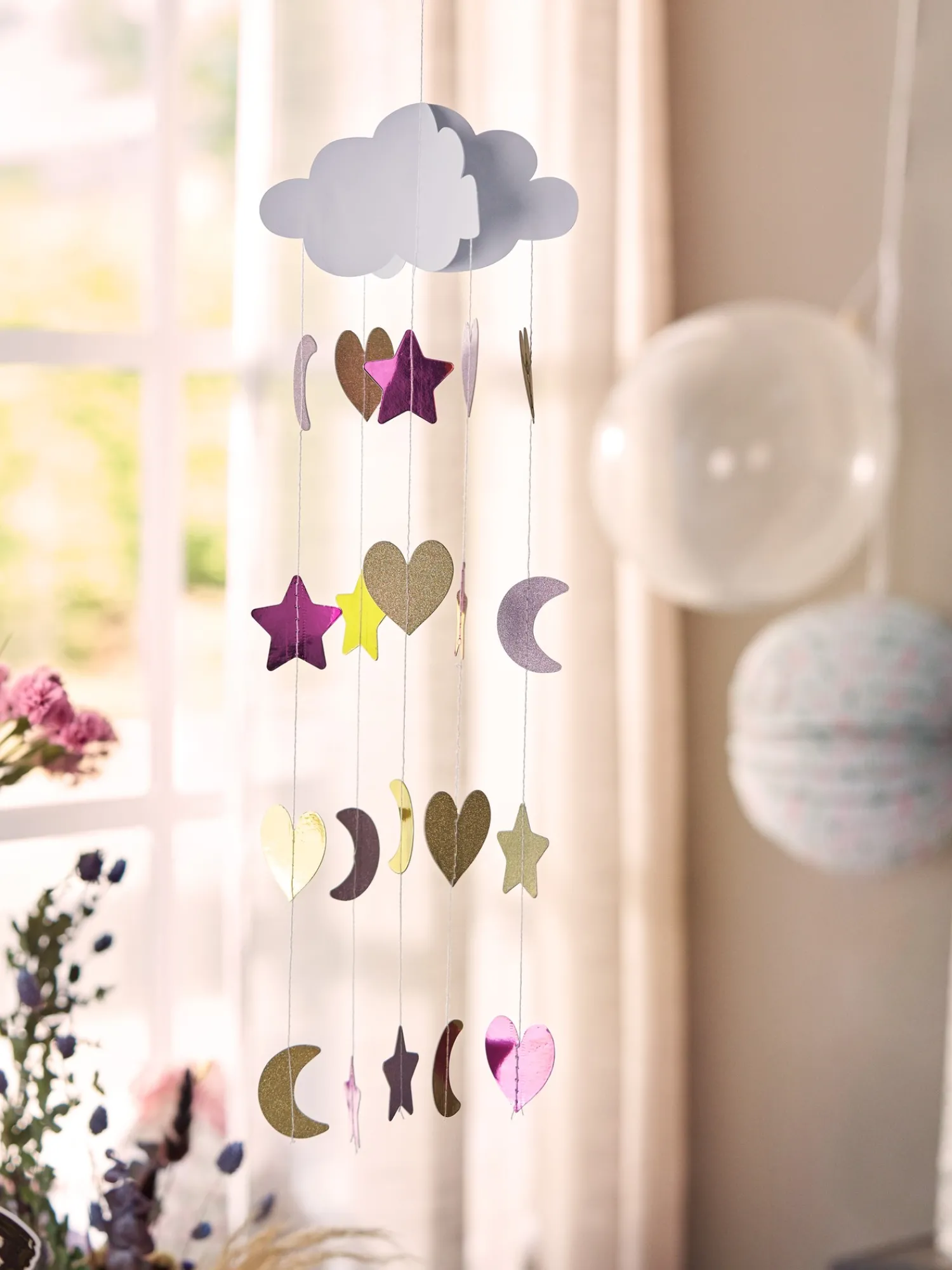 Sale Papirsky Med Regndråper Festpynt