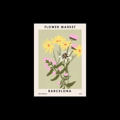 Plakat Flower Market Barcelona 50 X 70 Cm Rammer Og Plakater