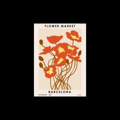 Sale Plakat Flower Market Barcelona 50 X 70 Cm Rammer Og Plakater