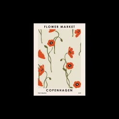 Online Plakat Flower Market Copenhagen 50 X 70 Cm Rammer Og Plakater