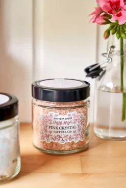 Hot Rosa Krystallformede Saltflak Småsulten