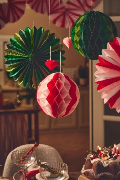 Sekskantede Pomponger Julepynt|Festpynt