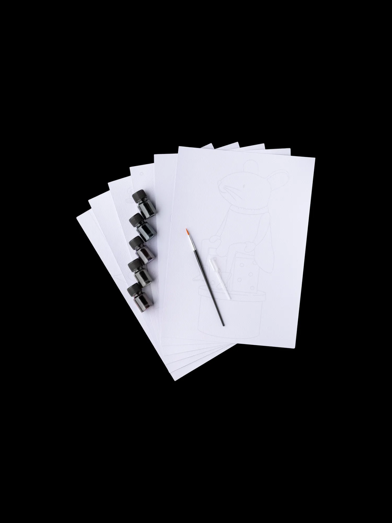 Clearance Sett Med Flytende Akvarellfarger Tilbehør Til Maling