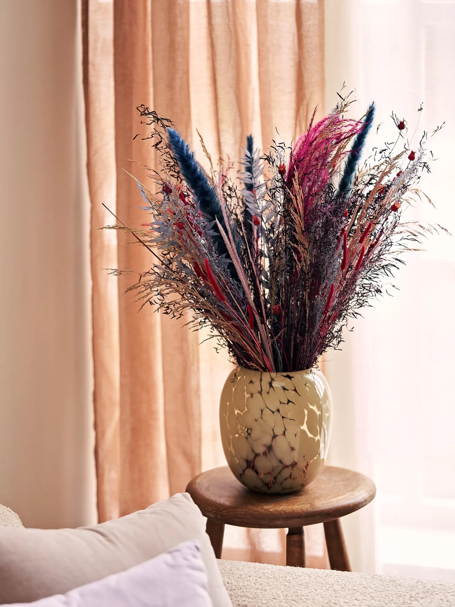 Outlet Tørkede Blomster Pink Medium Dekorasjon