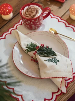 Discount Tøyserviett 40 X 40 Cm Juleservietter|Kjøkkentekstiler